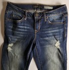 Aéropostale Women's Blue Medium Wash Jegging Mid Rise Stretch Distressed — photo 1