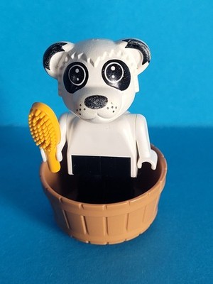 Lego Fabuland Figur  Peter Panda takes a bath  von 1983 / 80er Jahre