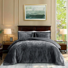 King Velvet Comforter Set, Luxuriously Soft King Size Comforter Set, Lightweight