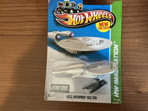 2013 Hot Wheels #60 HW Imagination STAR TREK U.S.S Enterprise NCC-1701 White New