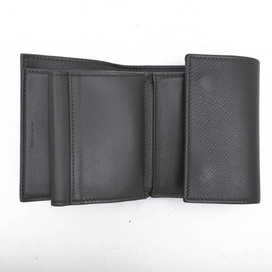 CELINE Small Trifold Wallet 10B573BEL ESSENTIALS Grained Calfskin Leather Japane thumbnail 5
