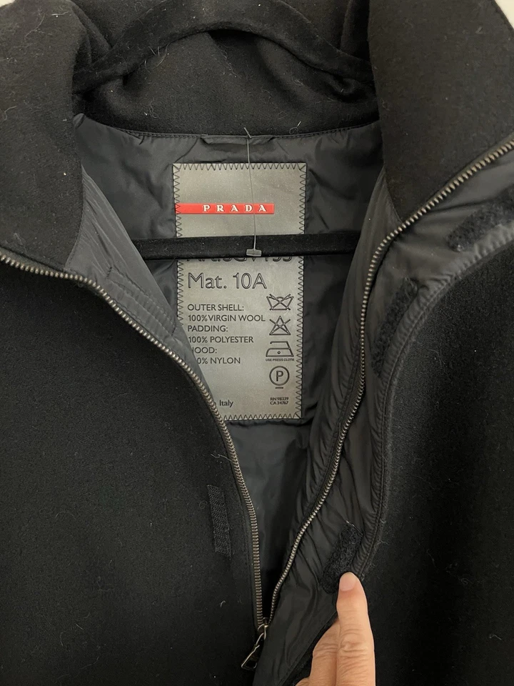 Prada Sport Men’s Wool Overcoat 48 - 38 coat jacket - Image 3 of 4