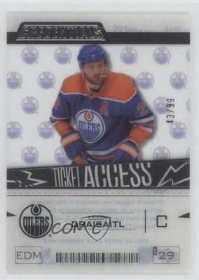 2023-24 Upper Deck Credentials Ticket Access Acetate 43/99 Leon Draisaitl 1r7b