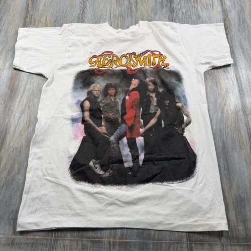 Aerosmith Band Tee Walk This Way Single Stitch Large Vintage vintage concert t-shirt, vintage, size L, single stitch, B+ condition
