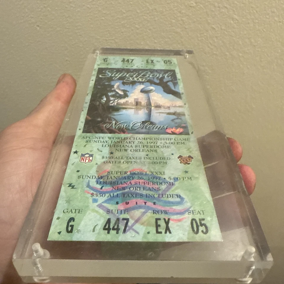 Boleto Completo Super Bowl XXXI (31) - Green Bay Super Bowl Ganar Nueva Orleans Foto 3 de 3