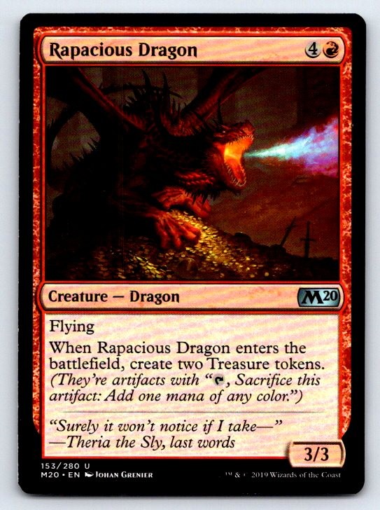 Rapacious Dragon 153 Uncommon Core Set 2020 Magic: The Gathering Lightly Played