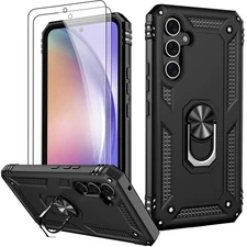 Galaxy A54 Case: 16ft Drop-Tested, Screen Protector, Magnetic Ring Kickstand