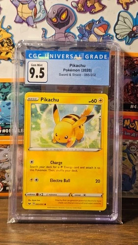 Pikachu 065/202 Swsh01: Sword & Shield Regular CGC 9.5