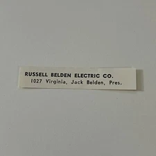 Russell Belden Electric Co. Jack Belden 1969 Ozark Playground AR MO Ad SAH3-34