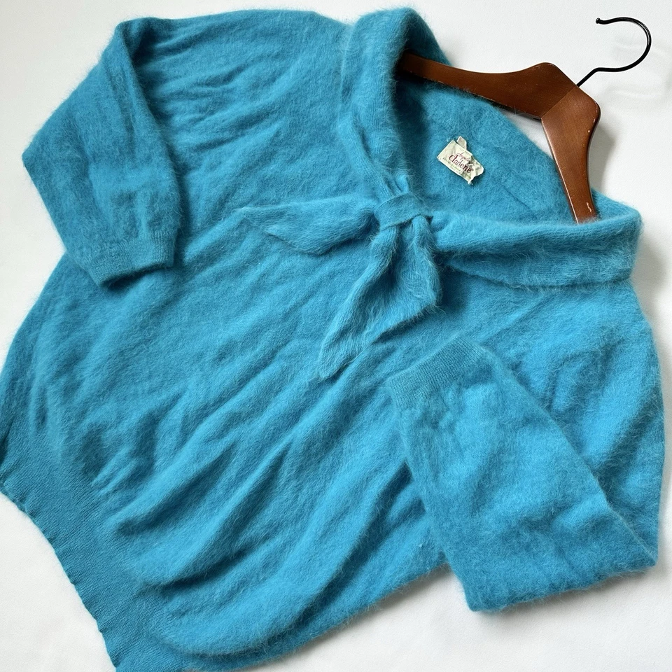 VTG 1950’s Angelon By Darlene Made In USA 62% French Angora 38% Wool Size 38 Top - Image 2 of 4