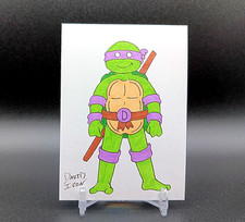 Original Cartoon DONATELLO Artist Sketch Card 1/1 David Icon - PSC ATC - TMNT
