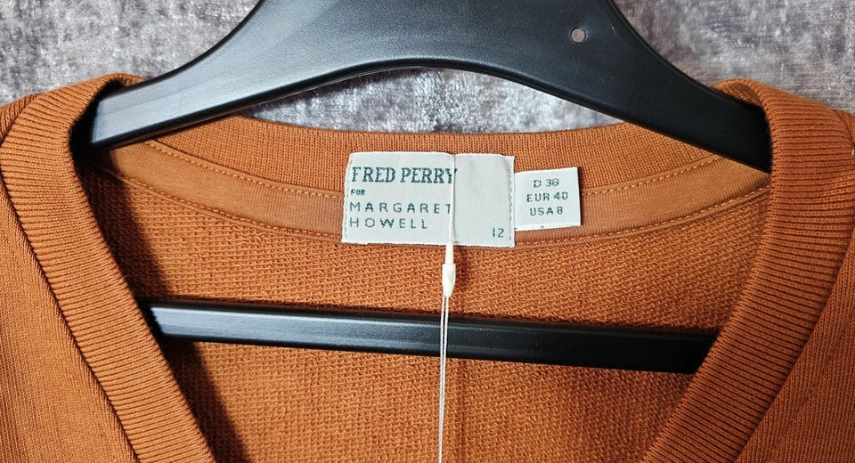 Margaret Howell Fred Perry Light Cotton Loopback - Burnt orange. Tank top V Neck - Image 4 of 4