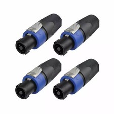 4Pcs NL4FC Speaker 4 Pole Cable Plug Connector for Audio Speaker Repair Parts