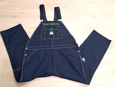 NWT LIBERTY Rigid Denim Bib Overalls Size 48x 30 Blue Carpenter Work