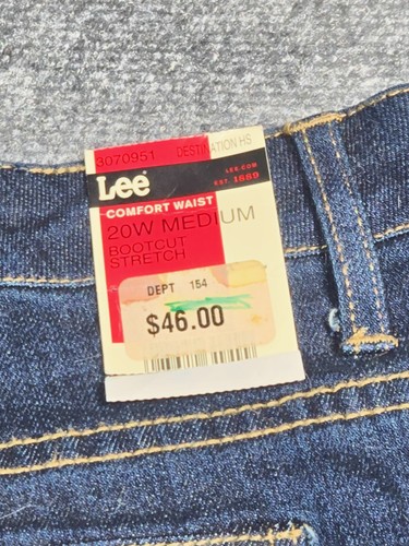 Lee Jeans Femme 20W Bleu Moyen Confort Taille Bootcut Stretch Denim Neuf Étiquettes - Photo 5/12