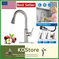 Durable High Arc Kitchen Faucet with Easy-Clean Design - 1-3 Hole Installation