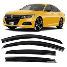 Tape-On Side Window Visors rain Guards Compatible with Honda Accord 2018-2022