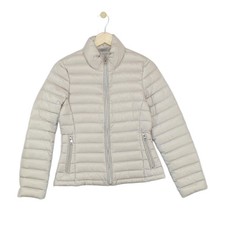 Calvin Klein Puffer Jacket Womens Size S Beige Down Lightweight Packable