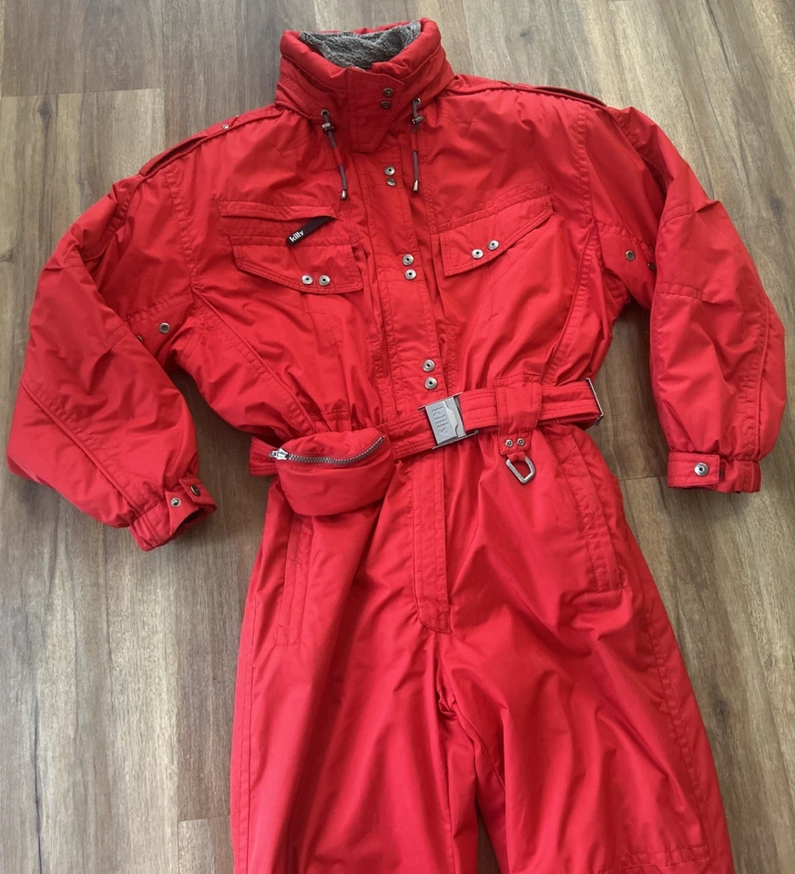 Винтажный цельный лыжный костюм 80-х 90-х Killy Mountain красный - Изображение 2 из 4