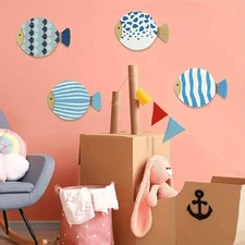 4 Pieces Wall Wall Sculpture Home Decor Artwork Decorative Housewarming Gift