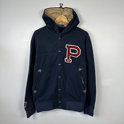 Polo Ralph Lauren Varsity Baseballjacke, Big P, Lo Life, Kapuze, Herren Medium
