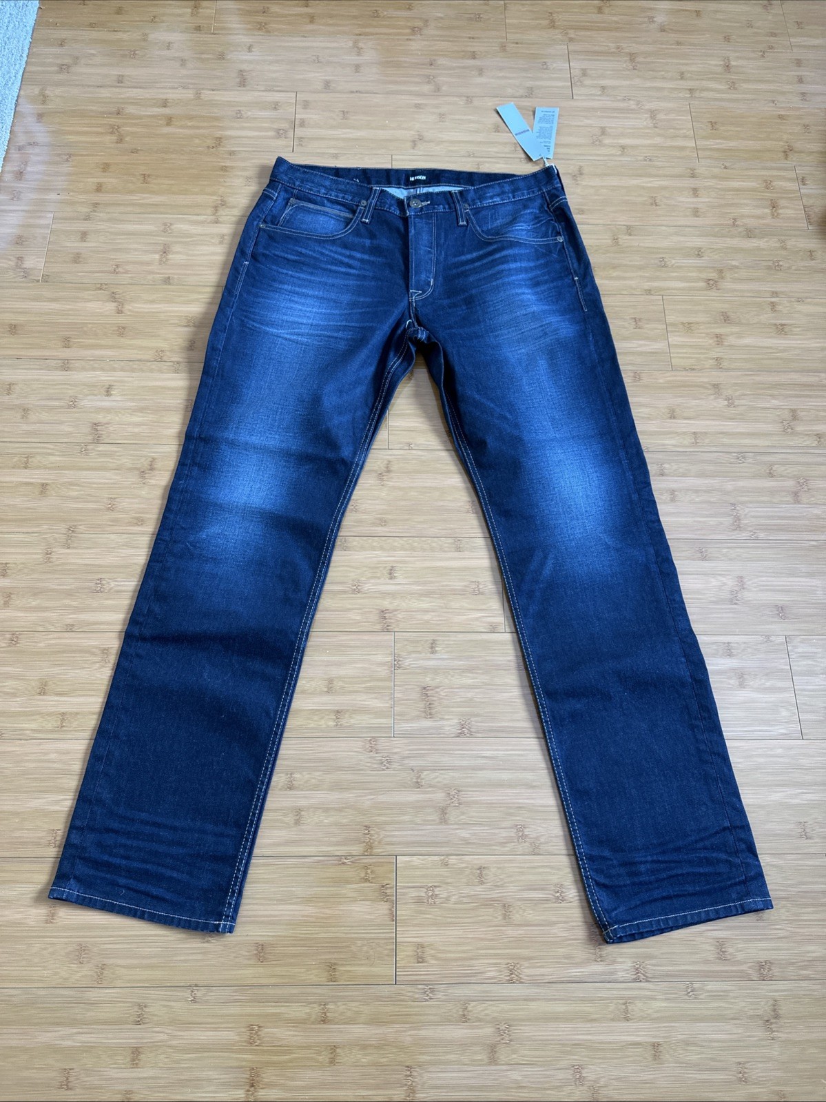 Hudson Byron Straight Cotton Stretch Dark Wash Jeans 36 Dunl