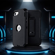 iPhone 6/7/8 Plus SE 2/3 Rugged Shockproof Case with Clip Screen Protector New