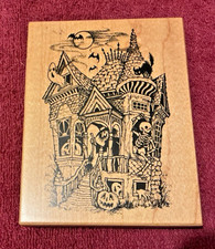 PSX Haunted House K-1948 Rubber Stamp Halloween - NEW