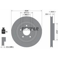 2X Textar 92148500 Bremsscheibe FüR Mitsubishi Pajero Pinin H6 W H7 W