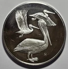2 Troy oz Sterling Silver Coin Pelicans ~ 64 Grams ~ Franklin Mint