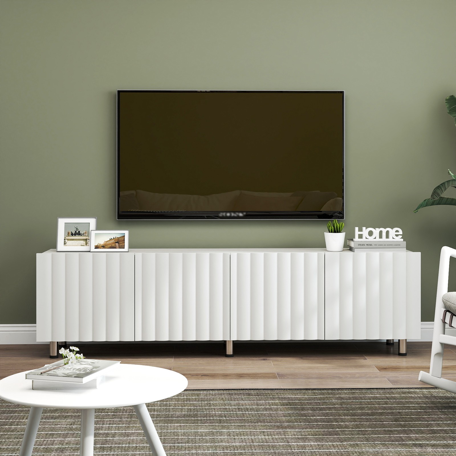 For 65+ Inch Tv, Modern Tv Stand For Living Room, Entertainment Cente