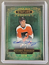 2022-23 Upper Deck Stature #192 Hayden Hodgson Rookie /40 Autographs Green RC