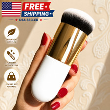Flat Foundation Makeup Brush for Liquid Cream Concealer Blending Face Cosmetic