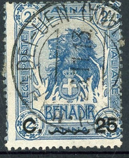 SOMALIA 1907 ITALIAN SOMALILAND USED #14, LION !! N293