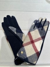 Plaid Wool Blend Winter Gloves