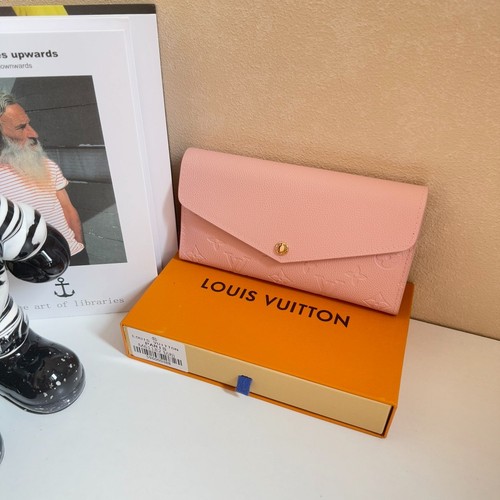 Louis Vuitton Sarah Wallet Monogram Empreinte Leather Rose Poudre Pink M61182