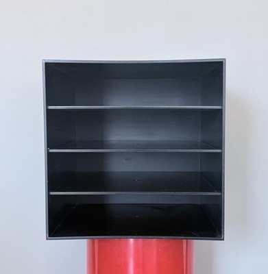 Vintage Black Palaset Cube With Shelves Made In Finland