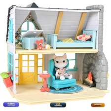 Honey Bee Acres Sunflower Cottage Playset 11" Tall 17pc White