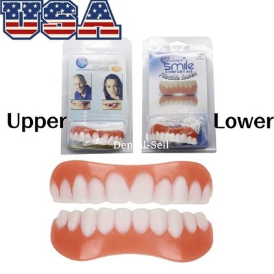 Instant Smile Dental Veneers Comfort Flexible Upper Lower Teeth Kit USA