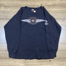 Harley-Davidson 1998 Vintage Waffle Knit Long Sleeve Thermal Shirt Large