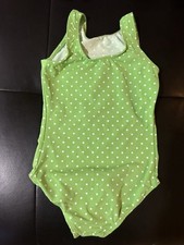 BC Select Sportswear Gymnastics Leotard Girls size Small Green polka dots