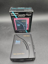Vintage Radio Shack Stereo Cassette Player 14-1203 Bass Boost Auto Stop Black