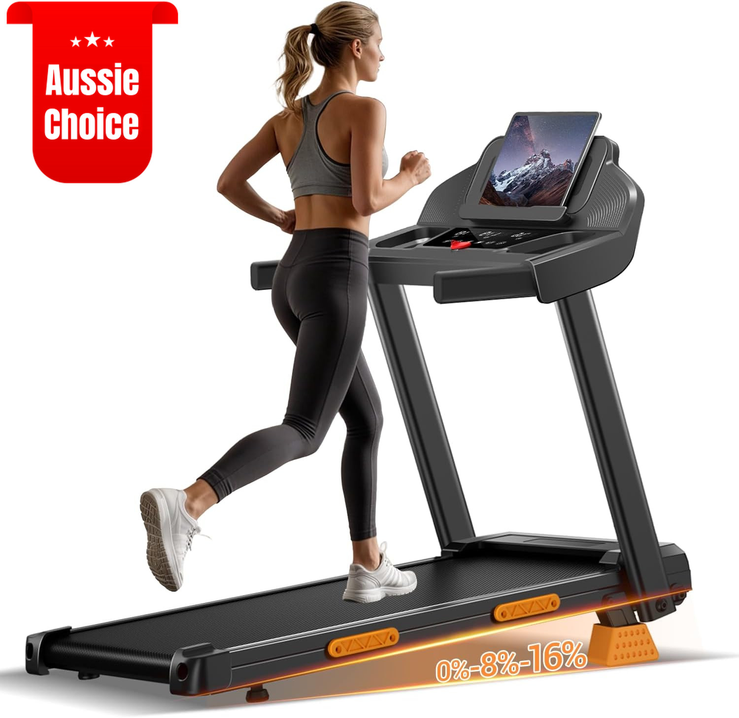 3 in 1 Foldable Treadmill Home Gym 16% Incline 3.0HP Quiet Motor 181KG Capacity — image 10