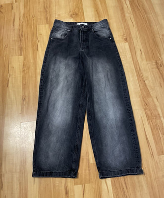 Bershka Baggy Jeans / Wide Leg   Gr. EUR 40 (W31) gewaschenes Schwarz