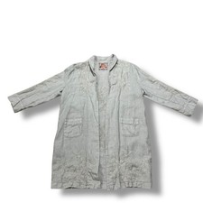 Johnny Was Sadie Heavy Linen Open Front Coat Gray Boho Layer Women s Large