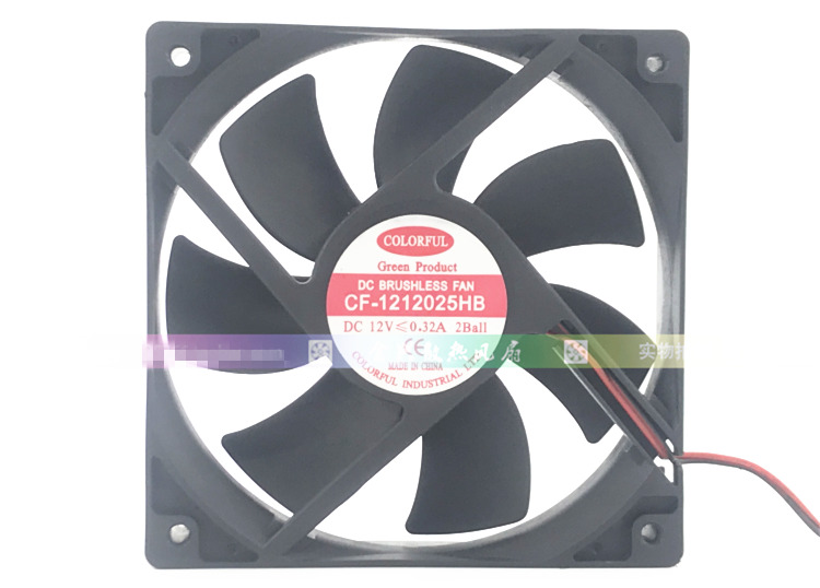 1PC COLORFUL CF-1212025HB 12V 0.32A 12CM 12025 2-wire cooling fan