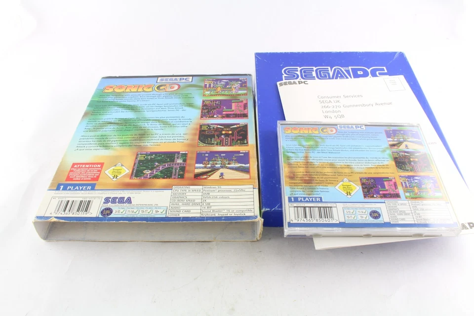 Sonic CD Sega PC CD Rom Big Box Edition Game - Image 2 of 3