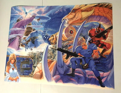 Forgotten Worlds Poster 18x24  Arcade Capcom Lost Worlds