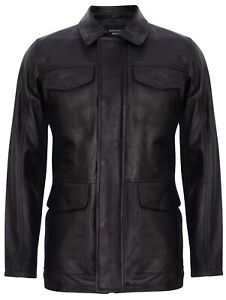 Veste en cuir décontractée pour hommes Toucher doux authentique Peau de mouton Motard Cuir de style moto