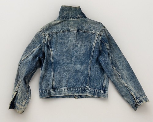 Vintage Trucker Jacke Herren Größe M Denim getragen Thrashed Faded - Bild 2 von 24